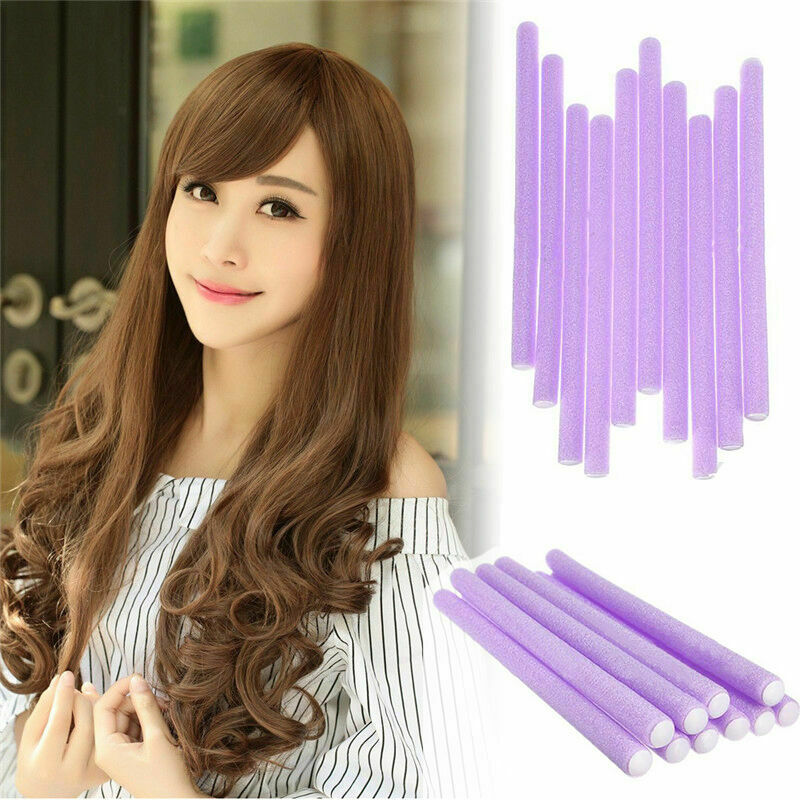 10PCS Curler Maker Soft Foam Bendy Twist Curls Tool Styling Hair_Roller DIY H8W4