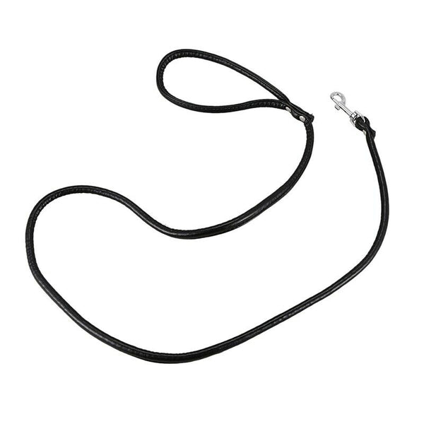 hook buckle PU Leather Pet Leash 120cm Black J4D3