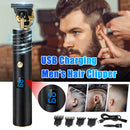 Professional Mens T-Blade Hair Clippers, Barbershop Cordless Hair Trimmer