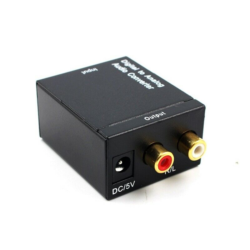 Optical Coaxial Toslink Digital to Analog Audio Converter Adapter RCA L/R 3 E5F9