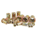 165PCS Nutserts Rivet Nuts Flange Rivnuts Zinc Plated Steel Nutsert M3-M RNL