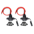 2 Pieces Weatherproof 30cm SAE Socket Sidewall Port Cable