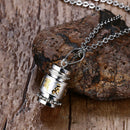 Buddhist Mantra Om Mani Padme Hum Stainless Urn Ash Bottle Memorial Necklace