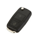 2 Buttons Flip Folding Remote Car Key Case Shell for Golf Passat Polo