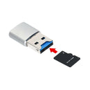 USB3.0 Mini TF Card Reader+3.5mm AUX Audio to USB2.0 Adapter for Car Stereo