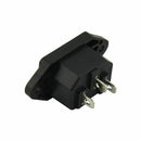 Fasdga 10 Pcs Black 3 Pins IEC320 C14 Inlet Power Plug Socket AC 250V 10A V6D7