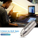 3.5mm TRS Stereo Female to XLR 3pin Male Audio Mixer Connector Plug (1pc)