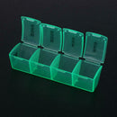 7 Days Portable Round Small Medicine Box Weekly Tablet Organizer Pill Case