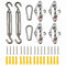 Sun Shade Sail Hardware Kit 6 Inch Sail Hardware for Trigangle and Rectangl B6W9