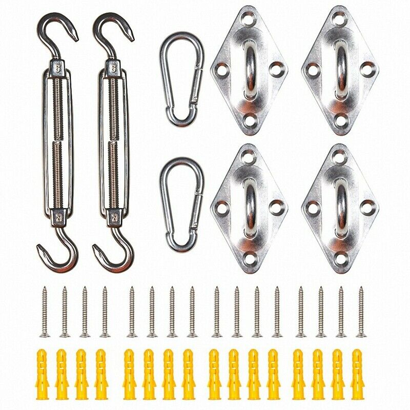 Sun Shade Sail Hardware Kit 6 Inch Sail Hardware for Trigangle and Rectangl B6W9