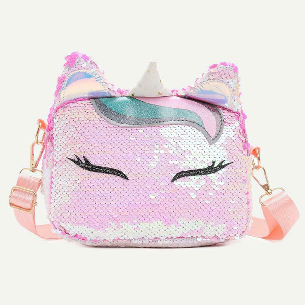 Sequins Animal Shaped Shoulder Handbags Women Crossbody Bags (Light Pink)