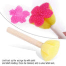 5pcs/Kit DIY Wooden Painting Brushes Sponge Graffiti Pen Kids Doodle 2019