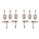 10xRight Angle 1/4" 6.35mm TS Mono Audio Metal Male Plug Soldering Connector