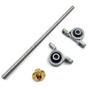 T8 330mm Stainless Steel Lead Screw Shaft Coupling Mounted Ball Bearing