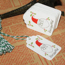 50Pcs Santa Kraft Paper Christmas Hanging Label Price Hang Tags Cards M&OBX