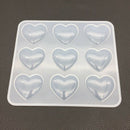 1Pc 9-Even Heart Shape Silicone Cake Mold Diy Chocolate Baking Utensil Cake