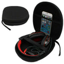 Black Hard Shell Carry Headphone Headset Earphone Case Bag Collector Pouch - OZ