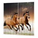 2 Panel Silky Blackout Window Curtain Darkening Thermal Bath Drape Horses