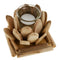 Wooden Candle Holders Lotus Tealight Stand Wedding Church Home Decor