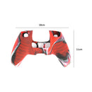 Camouflage Controller Cover for Sony PS5 Silicone Protective Guard (Red)