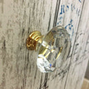 Diamond Shape Crystal Glass 30mm Kitchen Cabinet Door Drawer Knob Cupboard  L9A3