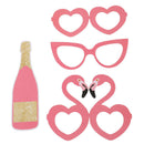 20pcs Hawaii Beach Seaside Babyshower Girl Pink Photo Booth Props Flamin_