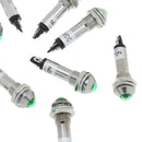 10pcs 8mm 24V Green LED Metal Indicator Light XD8-2