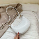 Retro PU Leather Messenger Bag Women Casual Shoulder Handbags Purse (White)