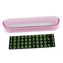 Luminous Hiding Car Temporary Parking Card Sign W/ 4-Set Phone Number Sheet