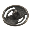 30PCs Round Sewing Buttons Bronze Tone Flower Decorative Pattern Mixed 17mm I7H1