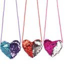 New Sequins Heart Kids Shoulder Coin Bag Baby Girls Mini Messenger Bag Cart L6R1