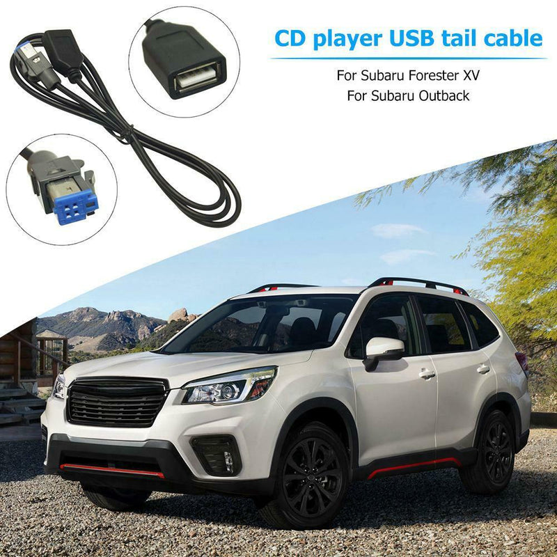 USB Female to AUX-In 4Pin Car Audio Adapter Cable for Subaru Forester XV