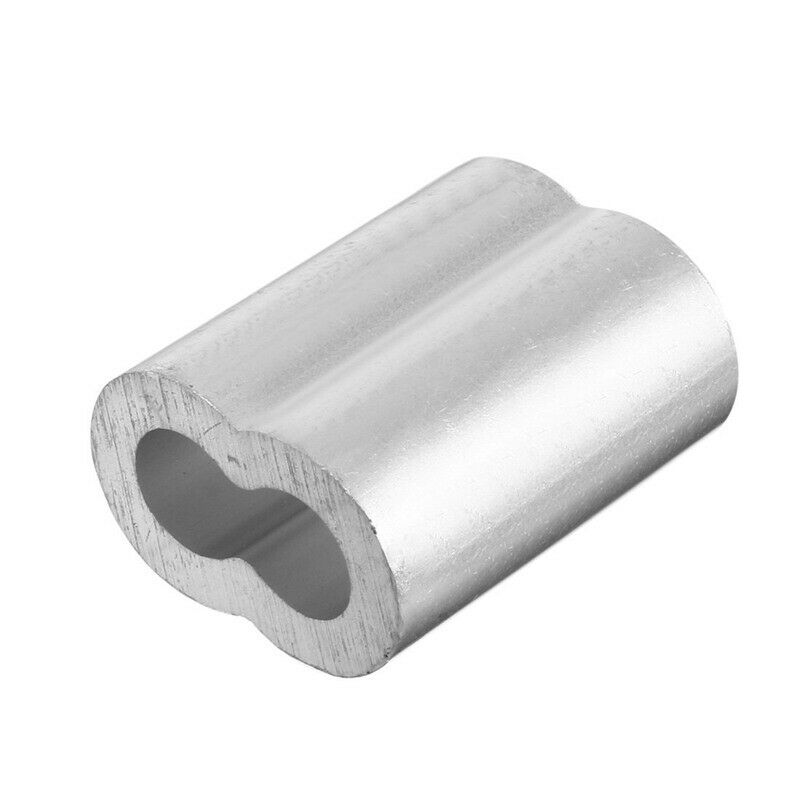 20pcs 3/8 inch (10mm) Diameter Wire Rope Aluminum Alloy Sleeves Clip Fittin J9Y8