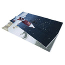 Vinyl Christmas Day Ice and snow, house, elk sled on the moon Seamless back