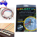 Guitar String One Set 6pcs Rainbow Colorful Acoustic Phosphorine Copper String