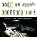 23x Car SUV Map Dome Trunk License Plate White LED Bulbs Replacement Accessories