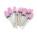 10X Pink Abrasive Mounted Stone Rotary Tool Grinding Wheel 3C