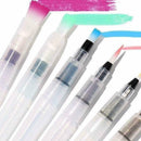 6 x Water Color Brush Refillable Pen Watercolor Color Drawing Art Suppl QJY