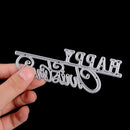 Happy Christmas Metal Cutting Dies Stencil Scrapbook Paper Cards Album Decor ES