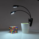 Flexible 2 Dual Arm Clip On LED Light  Book Reading Tablet Laptop PC UF 0  Hn