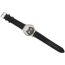 Cat Pattern Ladies Men Leather Strap Dial Quartz Wrist Watch (Black) J7R9
