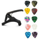Plastic Guitar Capo Key Trigger+10 Picks Ukulele Quick Change Tuning Clamp A