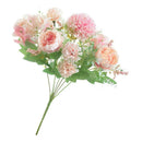 2x 7 head Rose Flowers 32cm for Photo Prop Christmas Banquet Home Ornament