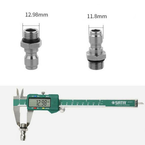8-Pack Pressure Washer Hose Connector Quick Coupler Male & Female (4 Sizes)