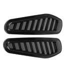1 Pair Decorative Car Hood Vents ABS Air Intake Scoop Bonnet Louvers Black