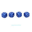 4x Aluminum Alloy Dice Style Car Tire Tyre Wheel Valve Stem Caps Dust Cover Blue