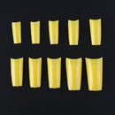 500pcs French Tips False Nail Half Cover Acrylic Gel Nail Art Tool (Yellow) A