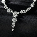 Fashion Crystal Bridal Earrings and Necklace Jewelry Set Exquisite Diamond