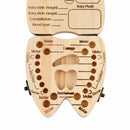 Tooth Box Organizer for baby Save Milk teeth Wood storage box With Free Gift Box
