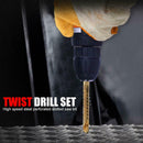 6pcs High Speed Steel Twist Drill Bits Woodworking Tool Ground Metal Reamer